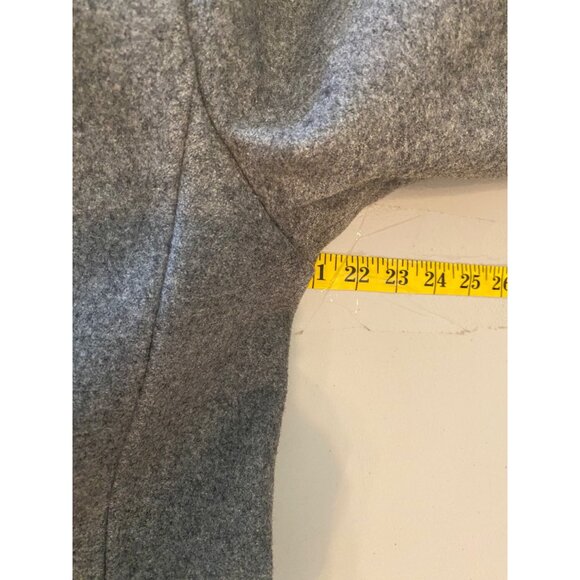 Benetton Womens Wool Blend Gray Peacoat Made In Italy Large - Picture 10 of 13
